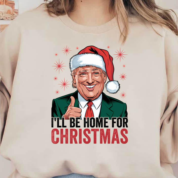 A festive illustration featuring a thumbs-up gesture, complete with a Santa hat, set against a playful holiday backdrop.DTF Transfersdtf regular iron dtf prints