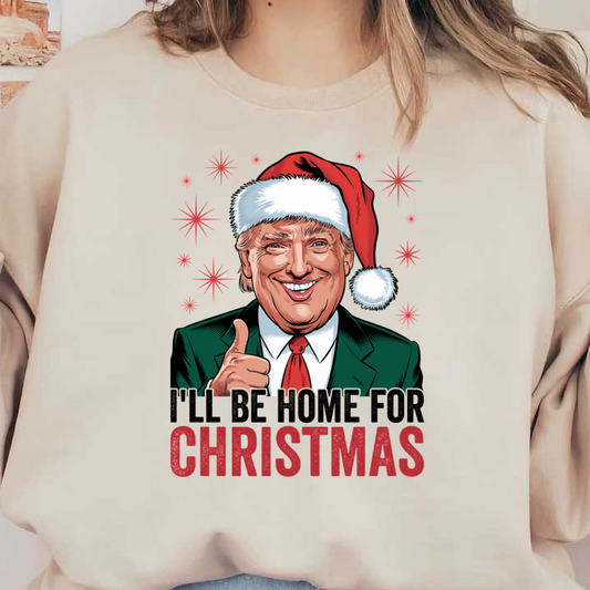 A festive illustration featuring a thumbs-up gesture, complete with a Santa hat, set against a playful holiday backdrop.DTF Transfersdtf regular iron dtf prints