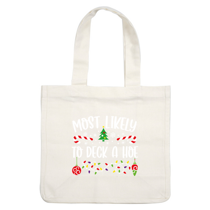 Festive and fun, this whimsical holiday design features playful text, candy canes, a Christmas tree, and colorful lights.DTF Transfers dtf prints