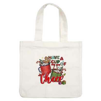 Celebrate the season with cheerful mugs filled with marshmallows and gingerbread, surrounded by festive decorations and gifts!DTF Transfers heat press transfers dtf transfers