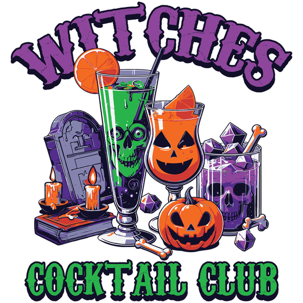 ¡Únete al Witches Cocktail Club para disfrutar de una espeluznante combinación de bebidas vibrantes, decoración de Halloween y diversión festiva!