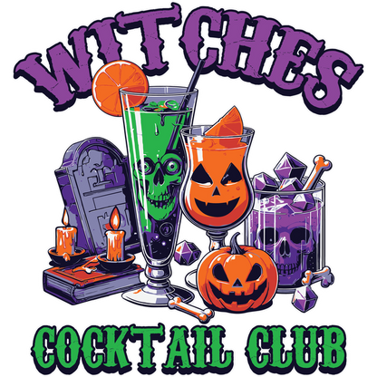 ¡Únete al Witches Cocktail Club para disfrutar de una espeluznante combinación de bebidas vibrantes, decoración de Halloween y diversión festiva!