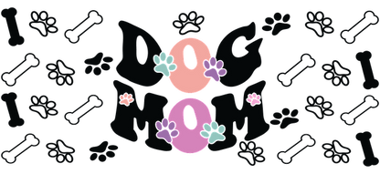 Green and black slogan top with floral details for dog lovers.UV Transfers