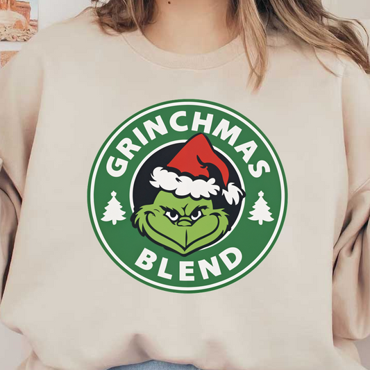 Celebrate the season with the Grinchmas Blend featuring the iconic Grinch in a festive green and red design.DTF Transfers heat press transfers