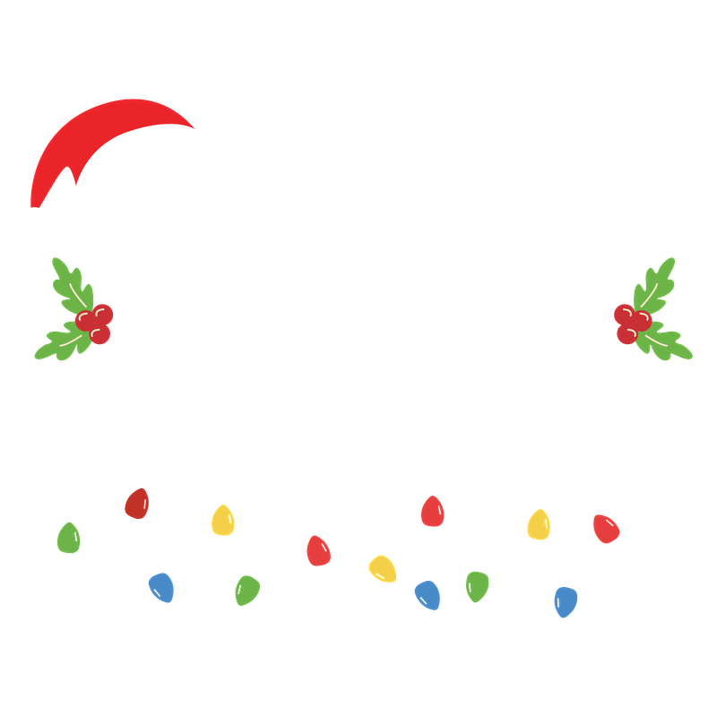 Festive design featuring the playful phrase "Most Likely to Bribe Santa with Cookies," adorned with holly and colorful lights.DTF Transfers dtf prints