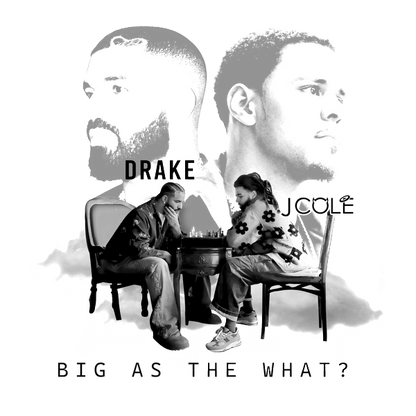 A striking image showcasing two iconic artists playing chess, with Drake and J. Cole featured prominently in a stylized design.DTF Transfersdtf regular iron