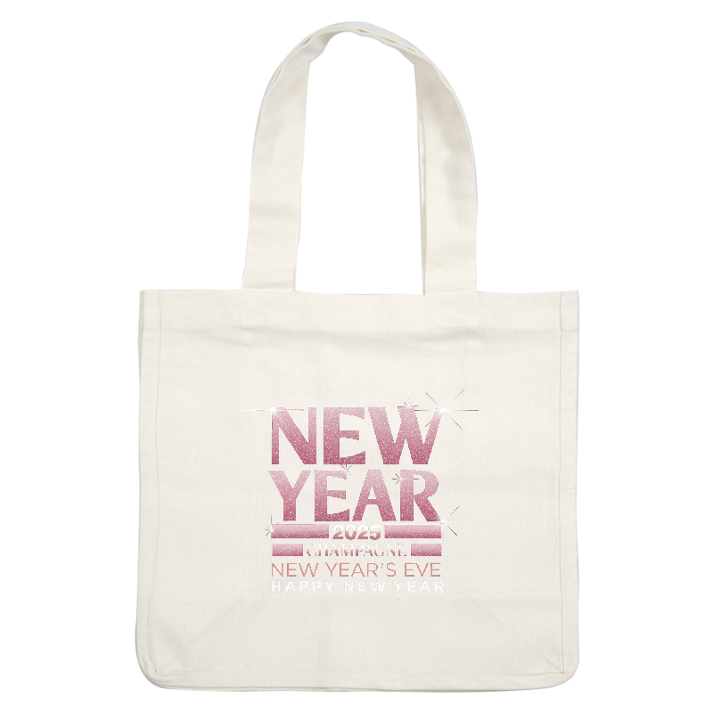 Celebrate New Year's Eve 2025 with this sparkling pink design featuring "Champagne" and "Happy New Year" sentiments!DTF Transfers