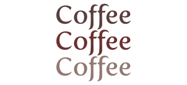 A playful design featuring the word "Coffee" in various fonts and shades, perfect for coffee lovers!UV Transfers heat press transfers