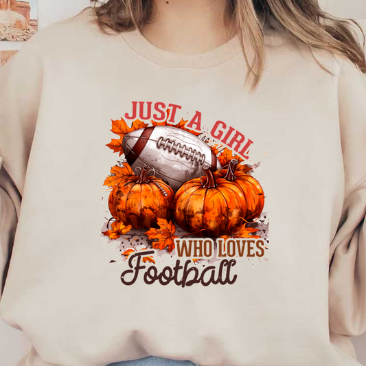 Celebrate football season with this vibrant design featuring a football, pumpkins, and autumn leaves, perfect for fall fans! heat press transfers