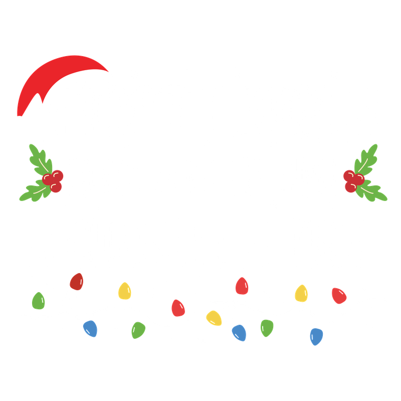 A fun and festive graphic featuring the phrase "Most Likely to Get More Lit Than a Christmas Tree," adorned with holiday motifs like a Santa hat and colorful lights.DTF Transfers dtf prints