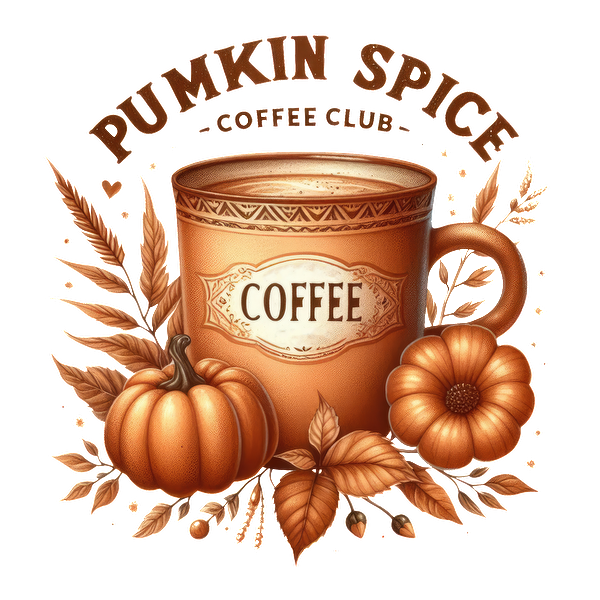 Cozy autumn vibes shine through this pumpkin spice coffee mug, beautifully adorned with fall leaves and pumpkins. heat press transfers