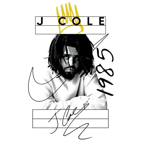 Stylized black and white image of a musician with dreadlocks, featuring his name, a hand motif, and the year 1995.DTF Transfers