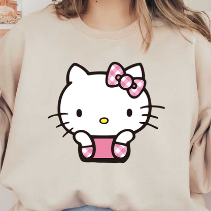 Meet Hello Kitty, the beloved character featuring a cute white cat with a pink bow and charmingly simple design!DTF Transfers