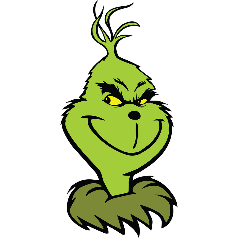 This playful illustration features the Grinch, a whimsical green character known for his mischievous grin and fuzzy green fur.DTF Transfers heat press transfers