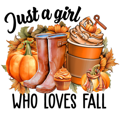 Celebrate autumn with cozy brown rain boots, decorative pumpkins, a delicious pumpkin spice cupcake, and whipped cream topped treats! dtf transfers