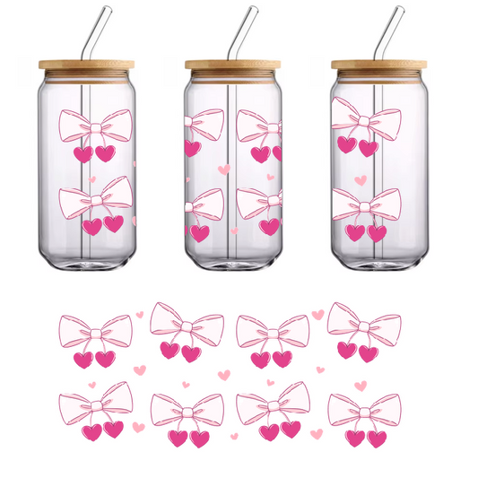 A set of cute delicate pattern bow strawberry accessories.UV Transfers