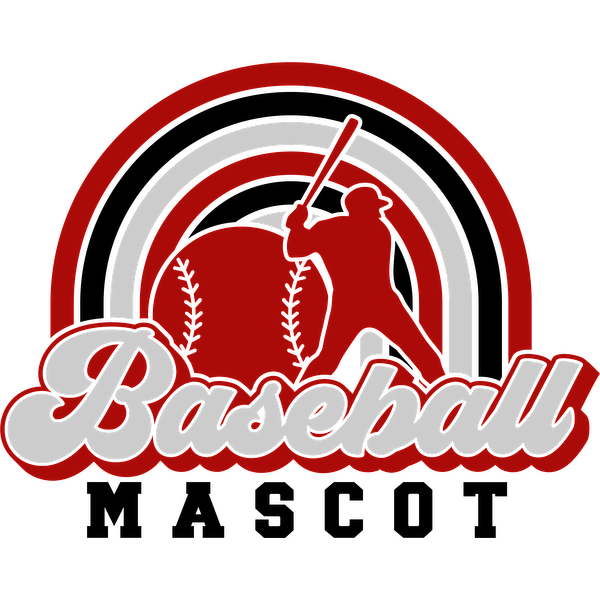 A vibrant baseball-themed graphic featuring a player with a bat, a ball, and bold lettering that spells "Baseball."DTF Transfers dtf transfers