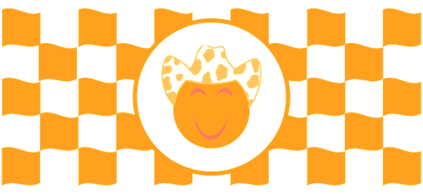 T-shirt with a cute flamingo with an orange and green background.UV Transfers