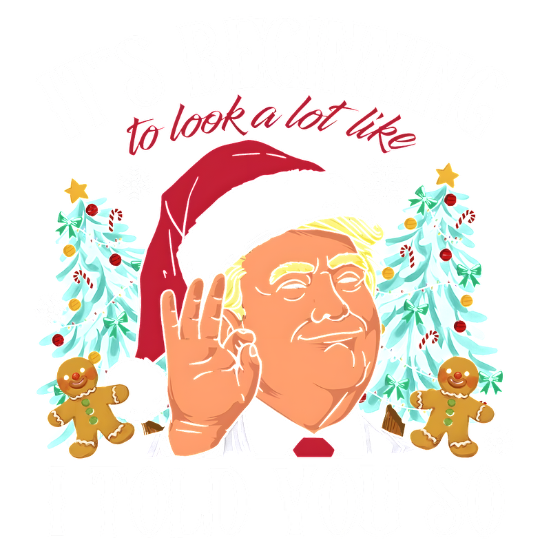 Celebrate the holiday spirit with this playful Christmas-themed graphic featuring a festive character, trees, and cheerful decor.DTF Transfers heat press transfers dtf transfers