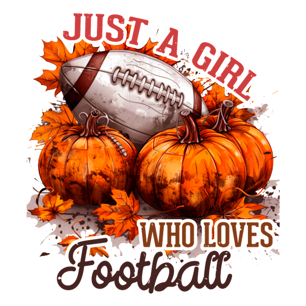 Celebrate football season with this vibrant design featuring a football, pumpkins, and autumn leaves, perfect for fall fans! heat press transfers