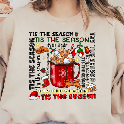 Celebrate the season with a festive hot chocolate topped with whipped cream and marshmallows, alongside cookies and cinnamon sticks!DTF Transfers dtf transfers dtf transfers