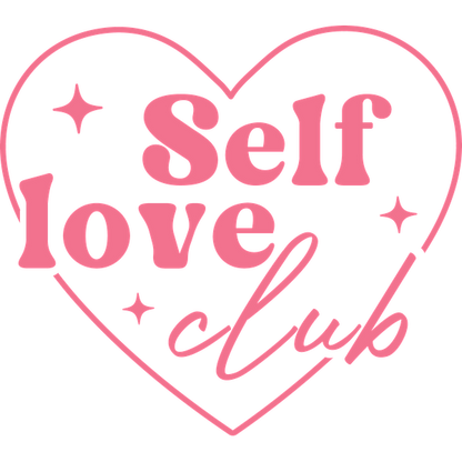 ¡Únete al vibrante "Club del amor propio" con este divertido diseño de corazón rosa, que celebra la positividad y la autoaceptación!