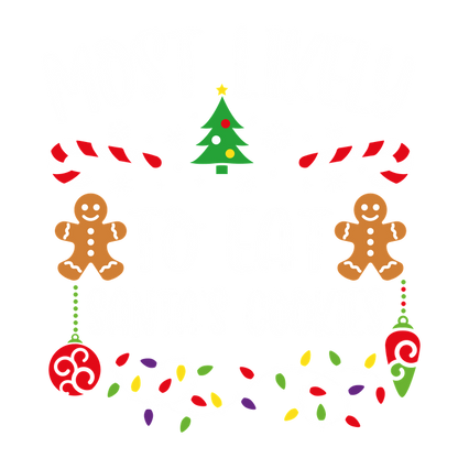 Celebrate the festive spirit with this playful design featuring gingerbread men, candy canes, and holiday decorations proclaiming "Most Likely to Eat Santa's Cookies."DTF Transfers dtf prints