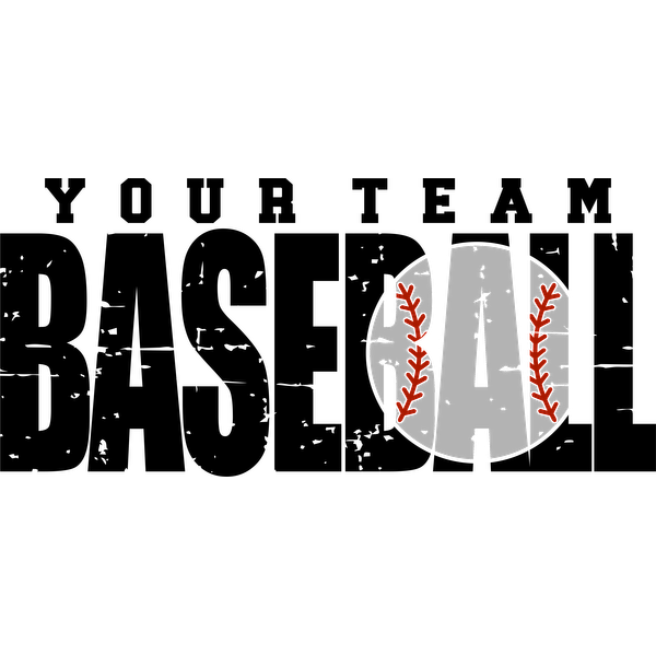 A playful design featuring a baseball-themed logo with a prominent "GA" in gray, surrounded by red stitching.DTF Transfers heat press transfers