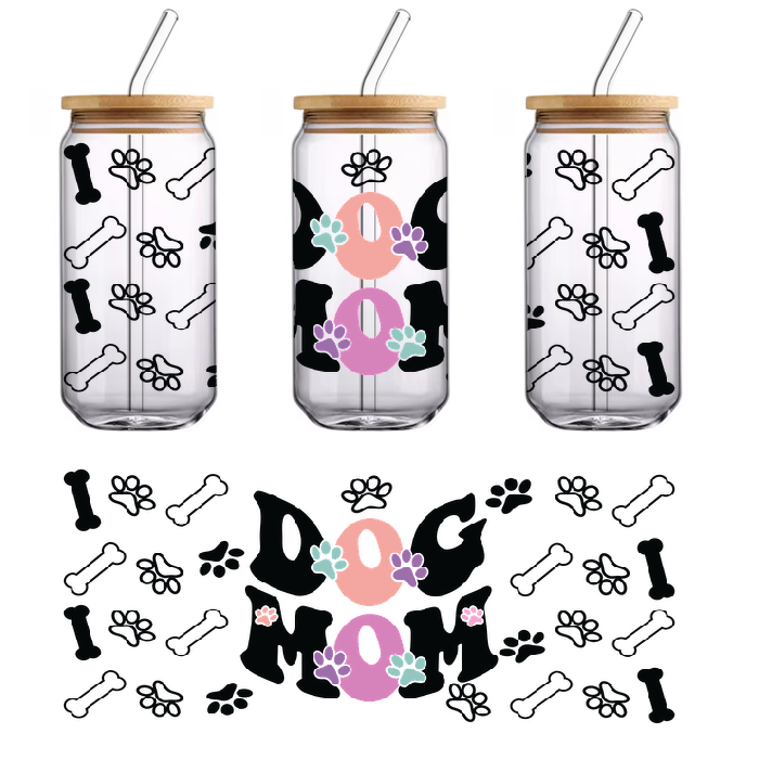 Green and black slogan top with floral details for dog lovers.UV Transfers