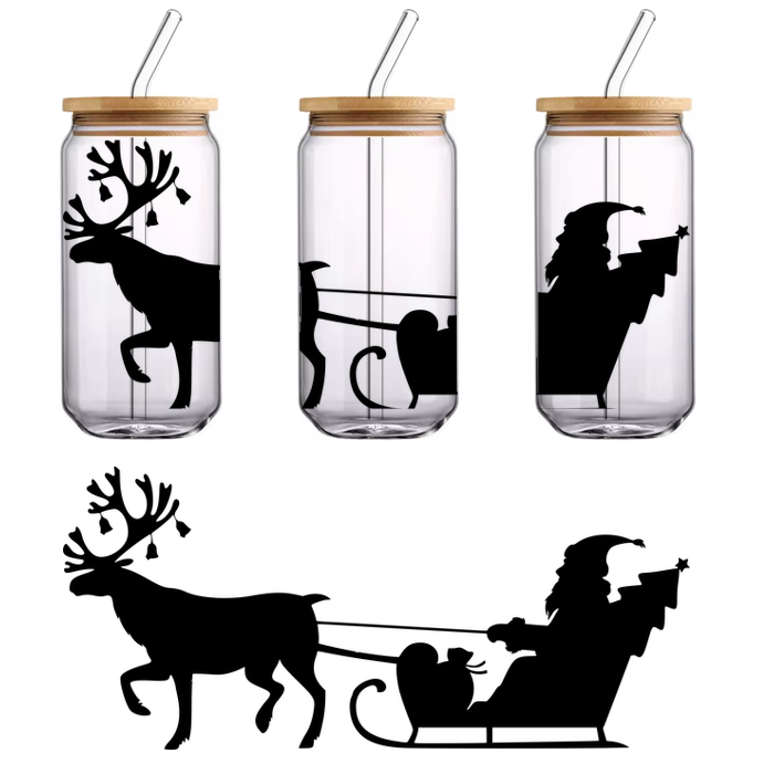 A sleek, minimalist black silhouette of a camera, perfect for photography enthusiasts or as a design element.UV Transfers dtf prints