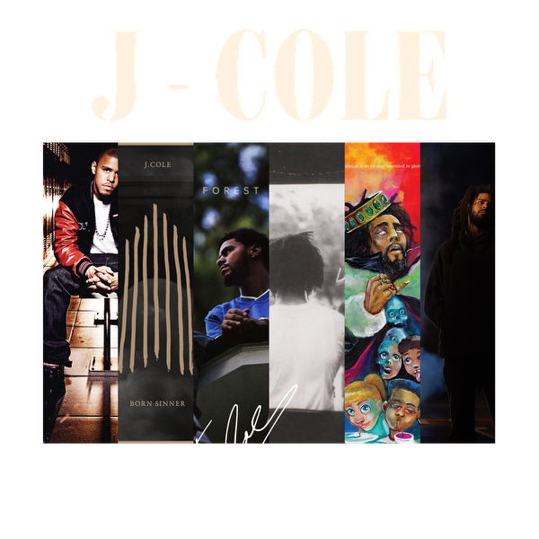 Celebrate the discography of J. Cole with his iconic album covers, showcasing his evolution as an artist through the years.DTF Transfers dtf transfers