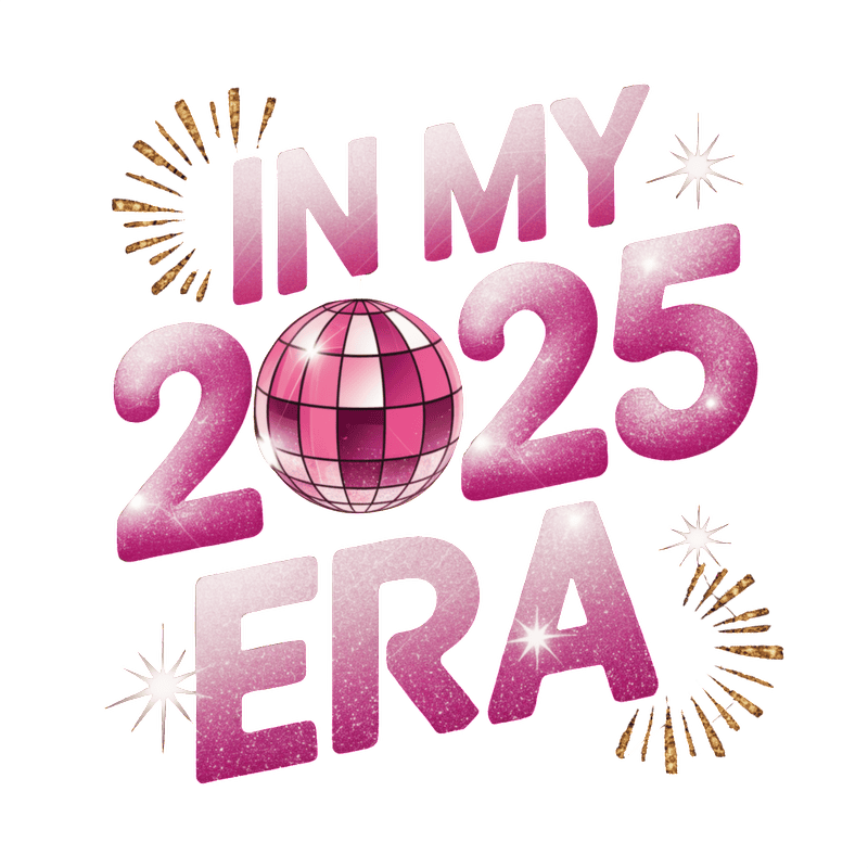 Celebrate the excitement of turning 25 with this stylish, glittery design featuring a disco ball and lively text!DTF Transfers