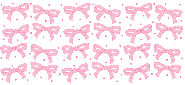 A charming pattern of pink bows, perfect for adding a cute touch to any design or craft project.UV Transfersdtf regular iron