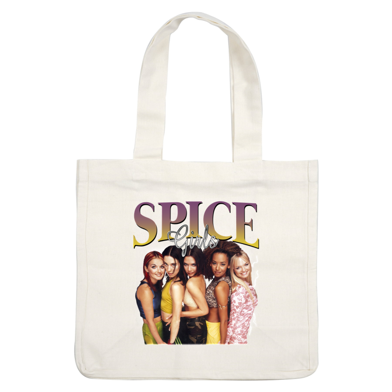 A nostalgic image of the Spice Girls showcasing their signature styles and vibrant personalities.DTF Transfersdtf regular iron