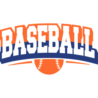 A vibrant baseball-themed graphic featuring bold letters and a baseball, perfect for sports enthusiasts.DTF Transfersdtf regular iron