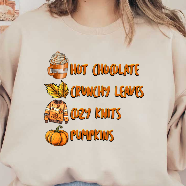 Celebrate the cozy vibes of fall with hot chocolate, crunchy leaves, cozy knits, and vibrant pumpkins! heat press transfers