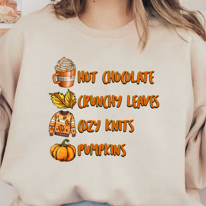 Celebrate the cozy vibes of fall with hot chocolate, crunchy leaves, cozy knits, and vibrant pumpkins! heat press transfers